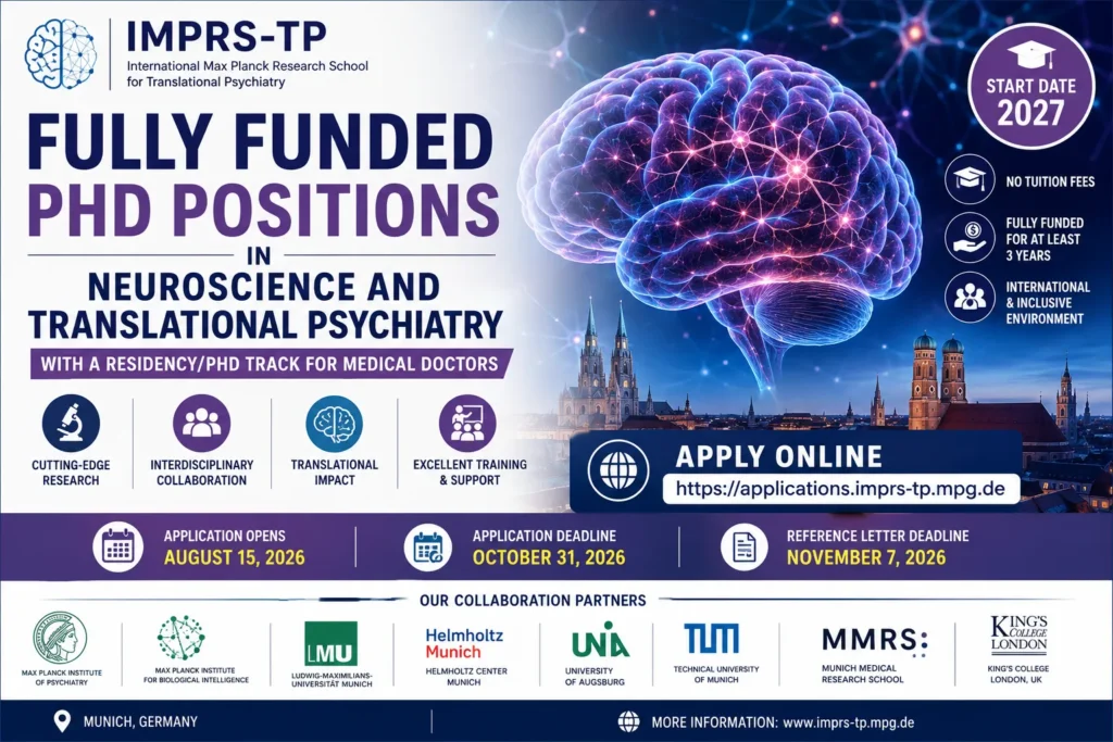 Fully Funded PhD in Neuroscience Germany 2026–27 | IMPRS-TP