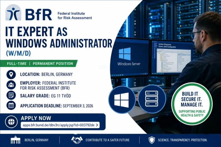 IT Expert Windows Administrator Job in Germany 2026 – BfR