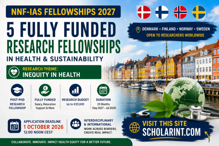 Five Fully Funded NNF-IAS Fellowships 2027