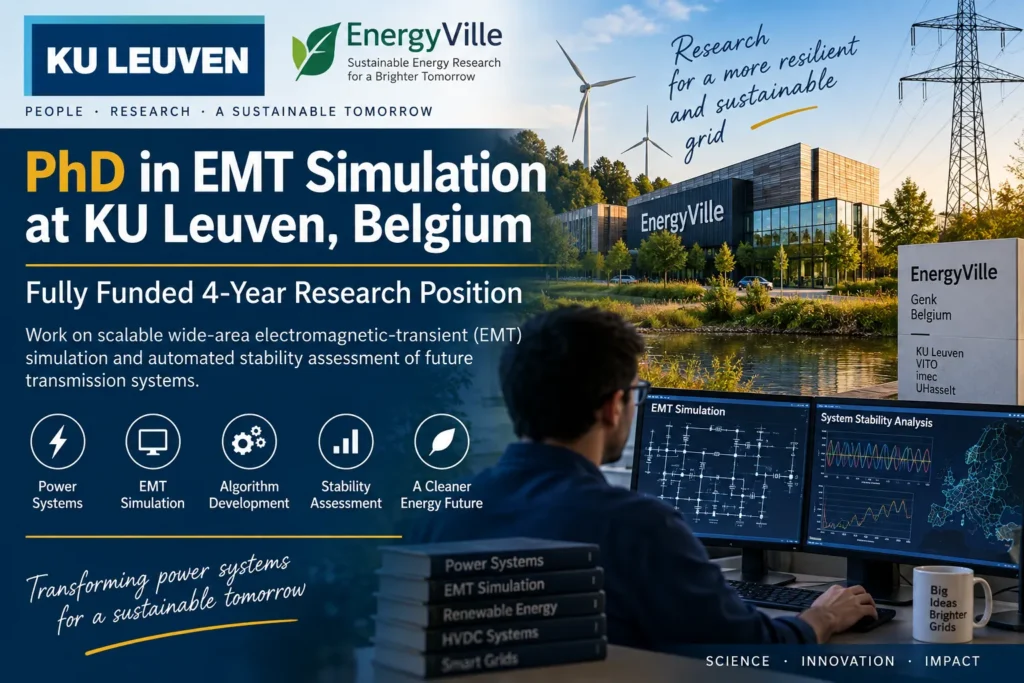 Fully Funded PhD in EMT Simulation