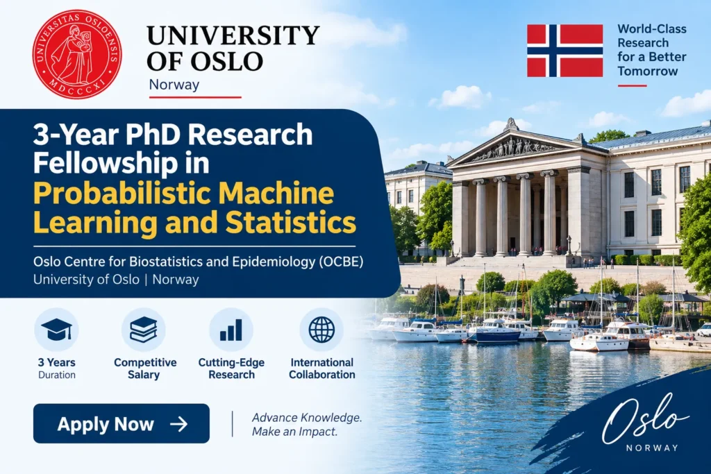 3-Year PhD Research Fellowship in Probabilistic Machine Learning and Statistics